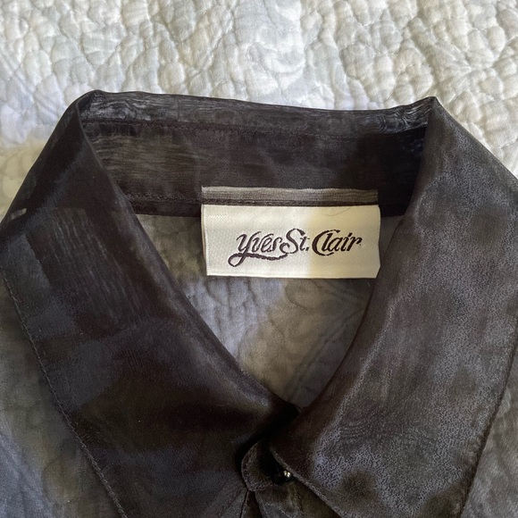 Yves St.Clair Sheer Button Up- Size M - Picture 4 of 6